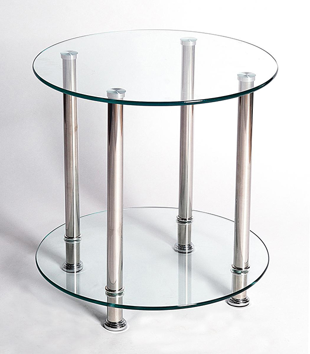 Benton Clear Glass Lamp Table - Click Image to Close